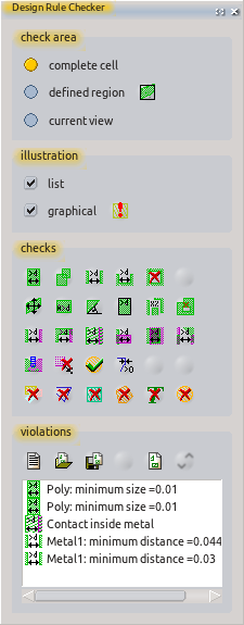 design rules checker window