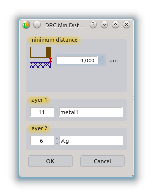 dialog minimum distance