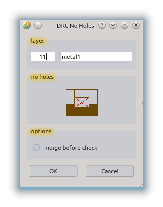 dialog DRC no holes