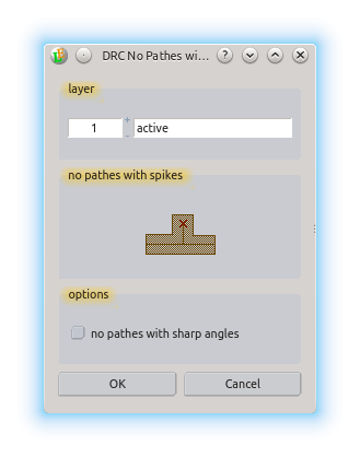 design rule checker no spikes