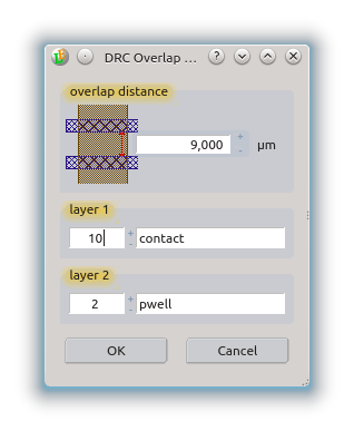 dialog overlap distance